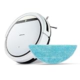 MEDION Saugroboter mit Wischfunktion (90 Min. Laufzeit, 2in1 Saug und Wisch Roboterstaubsauger für...